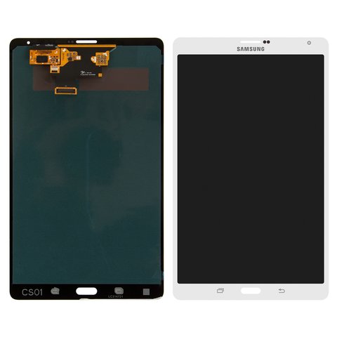 Дисплей для Samsung T705 Galaxy Tab S 8.4 LTE, білий, версія 3G , без рамки