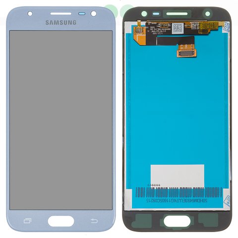 Дисплей для Samsung J330 Galaxy J3 2017 , блакитний, без рамки, Оригінал переклеєне скло 