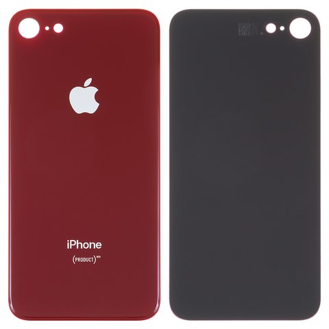 Задня панель корпуса для iPhone 8, червона, потрібно зняти скло камери, small hole