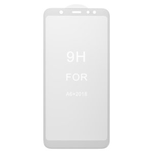 Защитное стекло All Spares для Samsung A605 Dual Galaxy A6+ 2018 , J810 Galaxy J8 2018 , 5D Full Glue, белый, cлой клея нанесен по всей поверхности