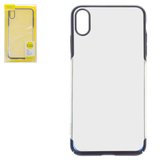 Чохол Baseus для iPhone XS Max, синій, прозорий, пластик, #WIAPIPH65-DW03