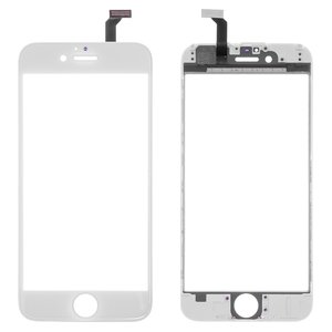 Сенсорний екран для iPhone 6, з рамкою, з ОСА плівкою, білий, Copy