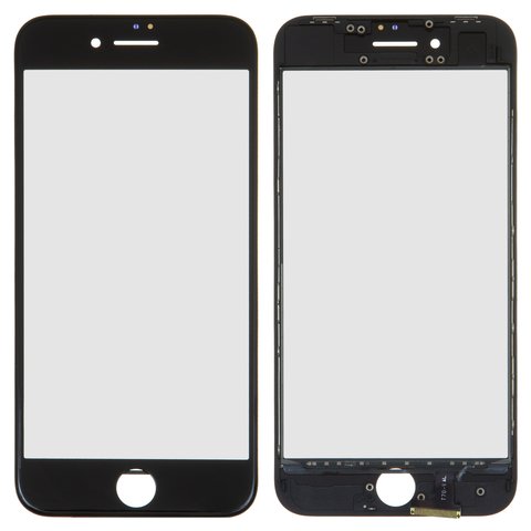 Сенсорний екран для iPhone 8, з рамкою, з ОСА плівкою, чорний, Copy