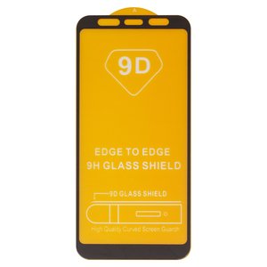 Защитное стекло для Samsung A605 Dual Galaxy A6+ 2018 , совместимо с чехлом, Full Glue, без упаковки , черный
