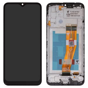 Дисплей FLYCDI для Samsung A025F DS Galaxy A02s, M025 Galaxy M02s, черный, с рамкой, с желтым шлейфом, 160,5x72 mm 