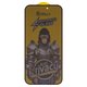 Захисне скло для Apple iPhone 14 Pro Max, iPhone 15 Plus, iPhone 16 Plus, сумісне з чохлом, Full Glue, Anti-Static, Anti-Peeping, чорний, шар клею нанесений по всій поверхні, gorilla