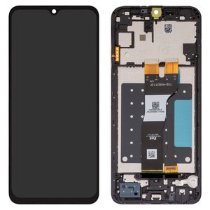 Дисплей для Samsung A057 Galaxy A05s, черный, с рамкой, Оригинал переклеено стекло 
