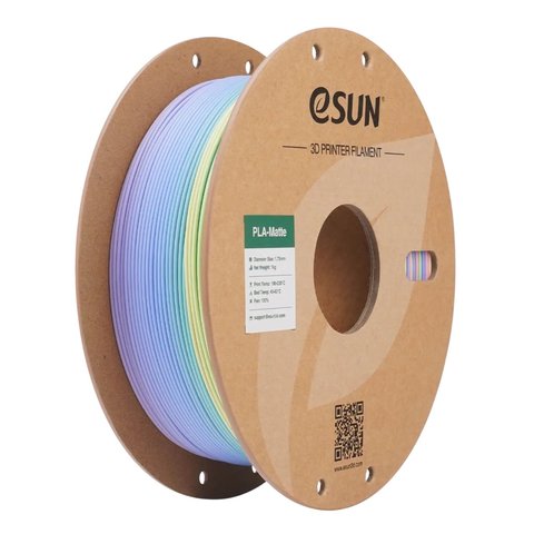 Філамент для 3D принтера eSUN PLA Matte Rainbow Macaron, 1 кг