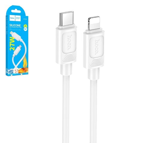 USB кабель Hoco X122, USB тип C, Lightning, 100 см, 27 Вт, белый, #6942007662178