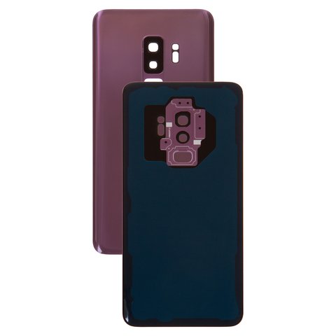 Panel trasero de carcasa puede usarse con Samsung G965F Galaxy S9 Plus, morada, con vidrio de cámara, completo, Original PRC , lilac purple