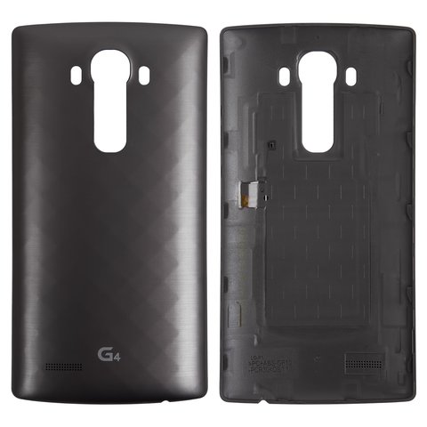 Battery Back Cover compatible with LG G4 F500, G4 H810, G4 H811, G4 H815, G4 H818N, G4 H818P, G4 LS991, G4 VS986, gray 