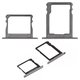 SIM Card Holder compatible with Huawei P8 (GRA L09), (gray, set 2 pcs.)