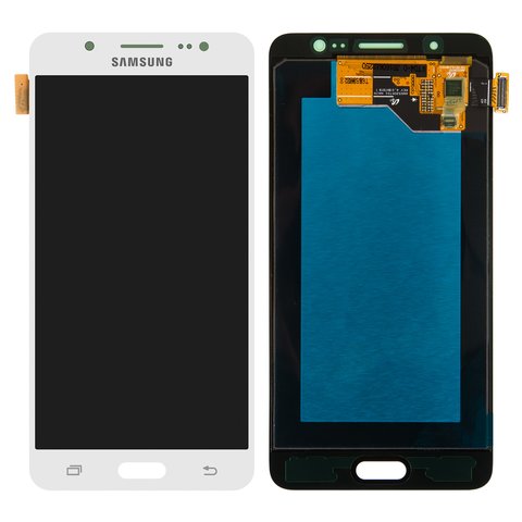 Pantalla LCD puede usarse con Samsung J510 Galaxy J5 2016 , blanco, sin marco, Original PRC , original glass
