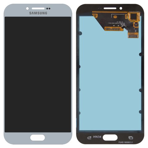 LCD compatible with Samsung A810 Dual Galaxy A8 2016 , blue, without frame, original change glass 