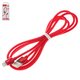 USB Cable Hoco U55, (USB type-A, Lightning, 120 cm, 2.4 A, red) #6957531096252