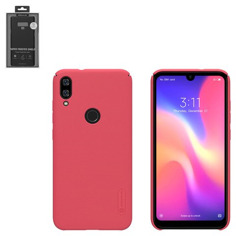 Case Nillkin Super Frosted Shield compatible with Xiaomi Mi Play, red, with support, matt, plastic, M1901F9E  #6902048171466