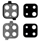 Camera Lens compatible with Huawei P40 Lite, (black, with frames)