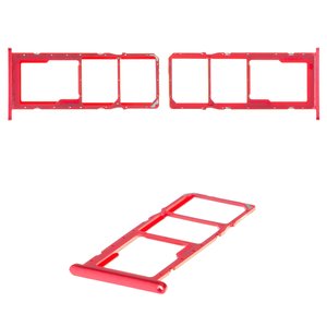 Sujetador de tarjeta SIM puede usarse con Samsung A025F DS Galaxy A02s, rojo