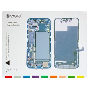 Insulation Mat compatible with Apple iPhone 13 mini, to organize screws, magnetic 