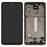 LCD compatible with Samsung A525 Galaxy A52, A526 Galaxy A52 5G, (white, with frame, High Copy, (OLED 6,42"))