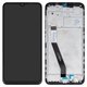LCD compatible with Xiaomi Redmi 9, (black, with frame, original (change glass) , M2004J19G, M2004J19C)