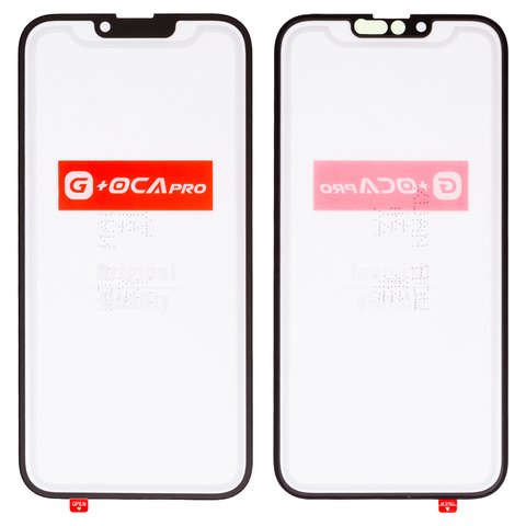 Housing Glass G+OCA PRO compatible with iPhone 14 Plus, with OCA film, black 