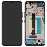 LCD compatible with Xiaomi Poco F6, (black, with frame, Original (PRC), 24069PC21G, 24069PC21I)