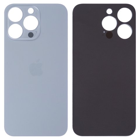 Housing Back Cover compatible with iPhone 13 Pro, blue, no need to remove the camera glass, Original PRC , sierra Blue, big hole 