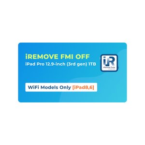 iRemove FMI OFF iPad Pro 12.9 inch 3rd Gen  1TB WiFi Only [iPad8,6]