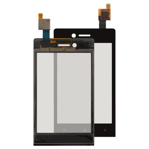 Touchscreen compatible with Sony ST23i Xperia Miro, black 