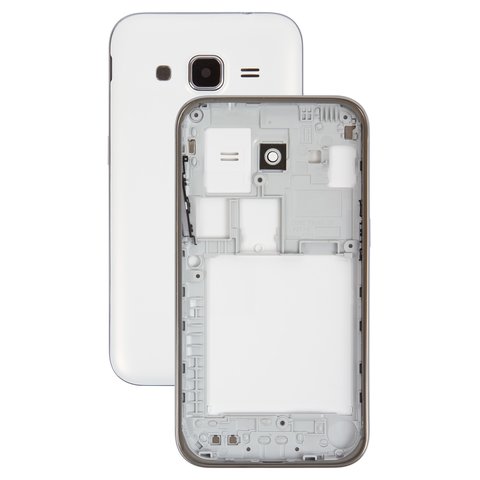 Housing compatible with Samsung G360H DS Galaxy Core Prime, G360M DS Galaxy Core Prime 4G LTE, High Copy, white, dual SIM 