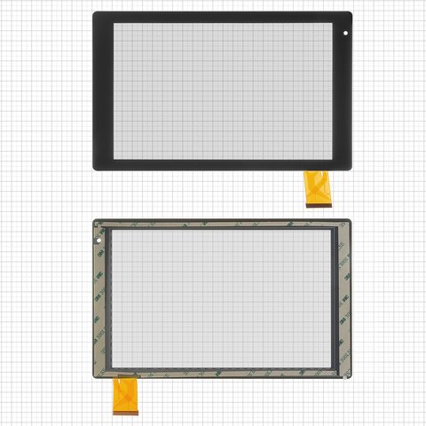 Touchscreen compatible with China Tablet PC 10,1"; Archos 101b Oxygen, black, 259 mm, 50 pin, 160 mm, capacitive, 10,1"  #HXD 1076 V4.0 HXD 1076 V3.0