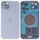 Housing Back Cover compatible with iPhone 15 Plus, (blue, with camera lens, PRC)