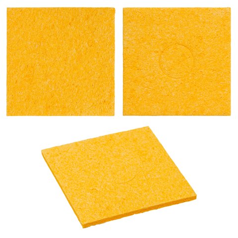 Soldering Iron Tip Cleaner Mechanic, cellulose sponge, 15 mm, 60 mm, 60 mm, yellow 