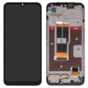 LCD compatible with Realme C31, black, with frame, High Copy, RMX3501, FPC MTF065H218 A3 