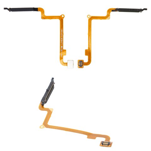 Flat Cable compatible with Xiaomi Poco C75, Redmi 14C 4G, Redmi 14C 5G, for fingerprint recognition Touch ID , black, midnight black 