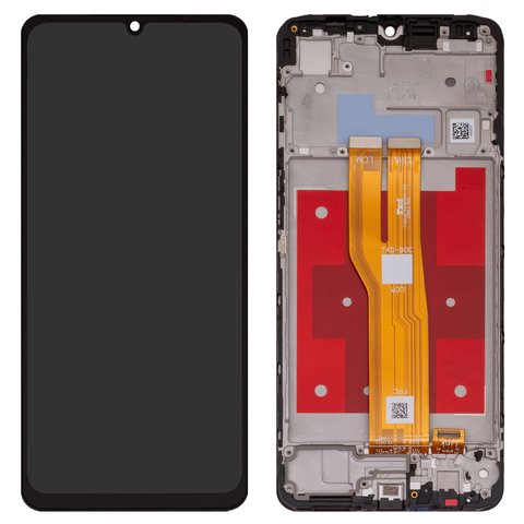 LCD compatible with Samsung A075 Galaxy A07 4G, black, with frame, Original PRC  