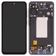 LCD compatible with Samsung A566 Galaxy A56, (black, with frame, Copy, (TFT))