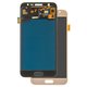 Pantalla LCD puede usarse con Samsung J500 Galaxy J5, dorado, con ajuste de brillo, clase B, sin marco, Copy, (TFT)