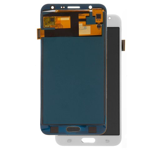 Pantalla LCD puede usarse con Samsung J700 Galaxy J7, blanco, con ajuste de brillo, sin marco, Copy, TFT
