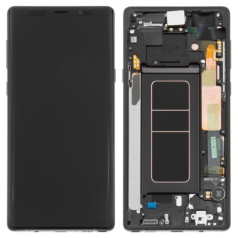 Pantalla LCD puede usarse con Samsung N960 Galaxy Note 9, negro, con marco, Original PRC , midnight Black, original glass