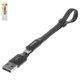 Cable de carga Baseus Nimble, USB tipo-A, Lightning, 23 cm, 2 A, negro, #CALMBJ-01