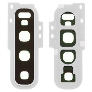 Vidrio de cámara puede usarse con Samsung G973 Galaxy S10, plateado, con marcos, prism white