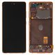 Pantalla LCD puede usarse con Samsung G781 Galaxy S20 FE 5G, anaranjado, con marco, Original, empaque industrial, cloud orange, #GH82-24215F