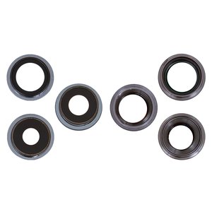 Vidrio de cámara puede usarse con iPhone 13 Pro Max, azul claro, con marcos, juego de 3 uds.