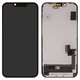 Pantalla LCD puede usarse con iPhone 14, negro, con marco, HC, (OLED), GX OEM hard