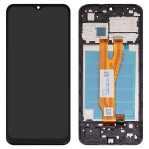 Pantalla LCD puede usarse con Samsung A032 Galaxy A03 Core, negro, con marco, High Copy
