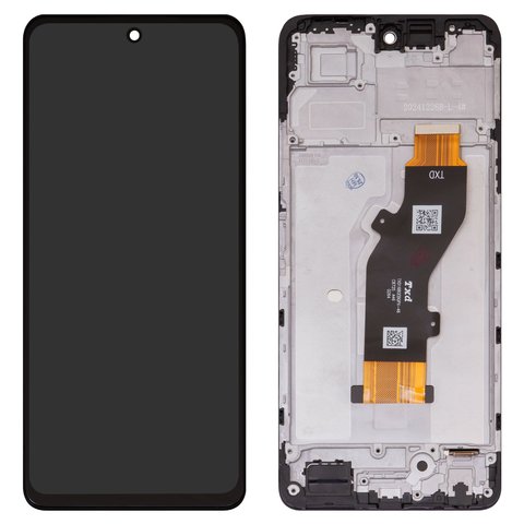 Pantalla LCD puede usarse con Infinix Hot 50 4G X6882 , negro, con marco, High Copy