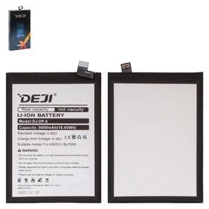Batería Deji BLP989 puede usarse con Oppo A98 5G, Li ion, 3,89 V, 5000 mAh