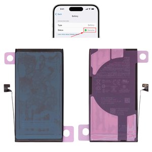 Batería puede usarse con iPhone 13, Li ion, 3.84 V, 3227 mAh, sin mensaje de error, A2655 , genuine IC
